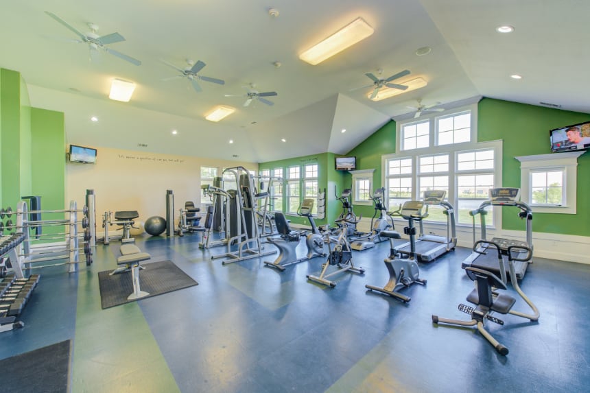 Fitness Center in a Fishers apartment community.